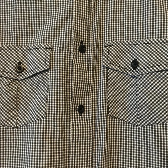 Mens Helix Shirt Western Plaid Size Small Country Button Down Black White Check - Picture 4 of 8